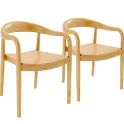 Oviala Set Van 2 Stoelen In Scandinavische Stijl In Natuurlijk Iepenhout Ela Eiken