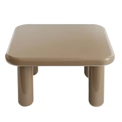 Oviala Vierkante Salontafel 75 Cm In Gelakt Mdf Luma Taupe Luma Taupe