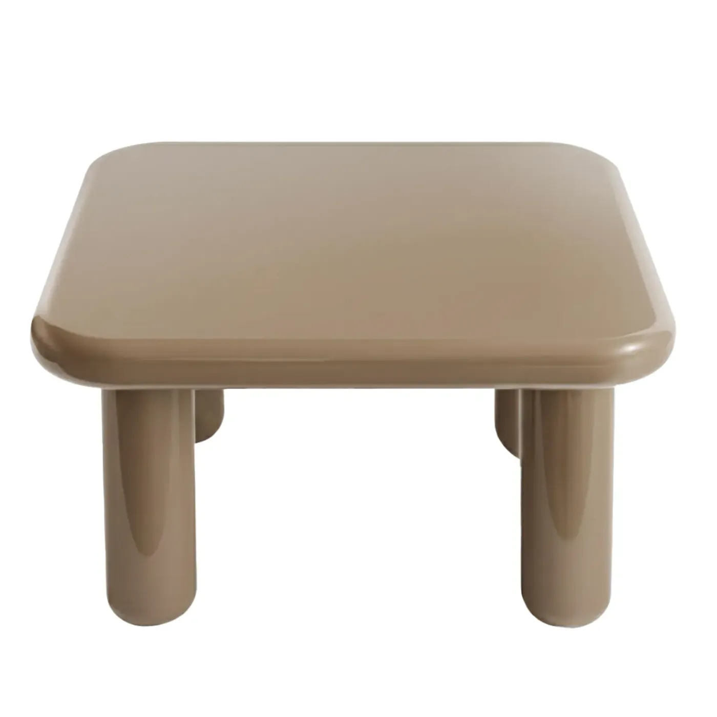 Oviala Vierkante Salontafel 75 Cm In Gelakt Mdf Luma Taupe Luma Taupe