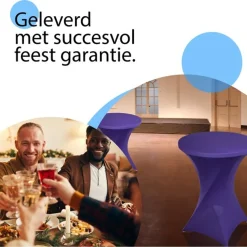 2-pack Statafelrokken - Stretch - ∅80-85x110 Cm - Paars