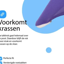 2-pack Statafelrokken - Stretch - ∅80-85x110 Cm - Paars