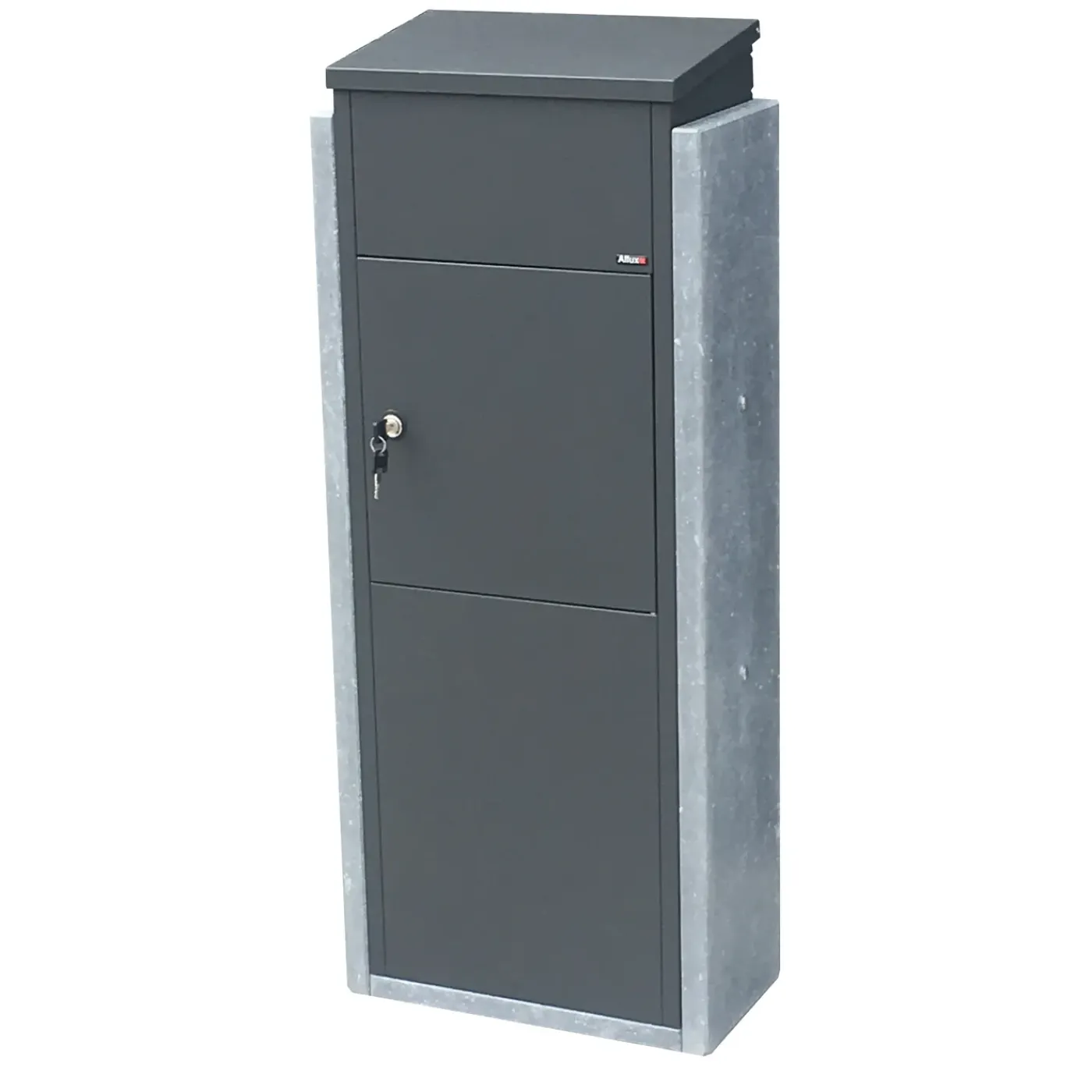 VASP Pakketbrievenbus Torino Big - Natuursteen en Staal - Antraciet - 44x108x23cm