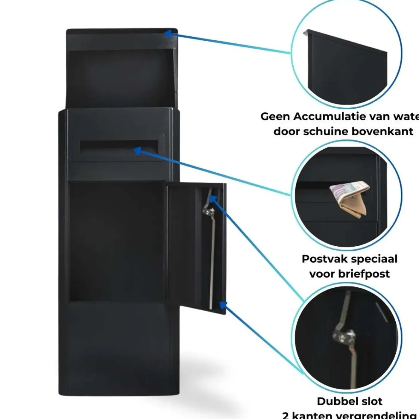 PakketPanda ® - Multi Topbox - XXL - Met brievenopening - Grote Pakketopening