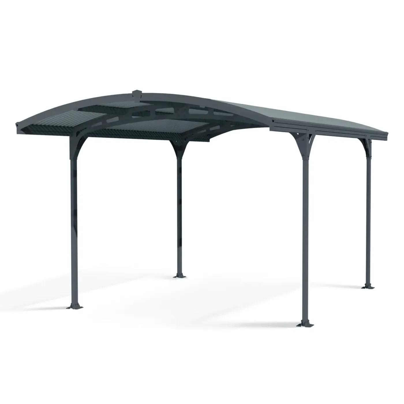 Canopia Palram - | Atlas 495X287 cm Carport Enkel Donkergrijs Zonnegrijs