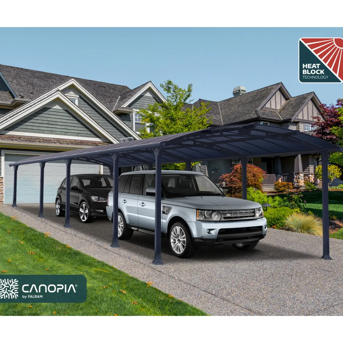 Canopia Palram | - Carport Arcadia - Enkel - Donkergrijs/Brons - 1077x360cm