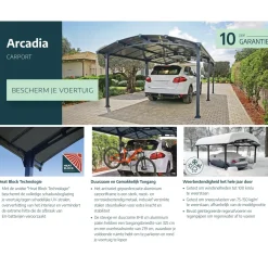 Canopia Palram | - Carport Arcadia - Enkel - Donkergrijs/Brons - 1077x360cm