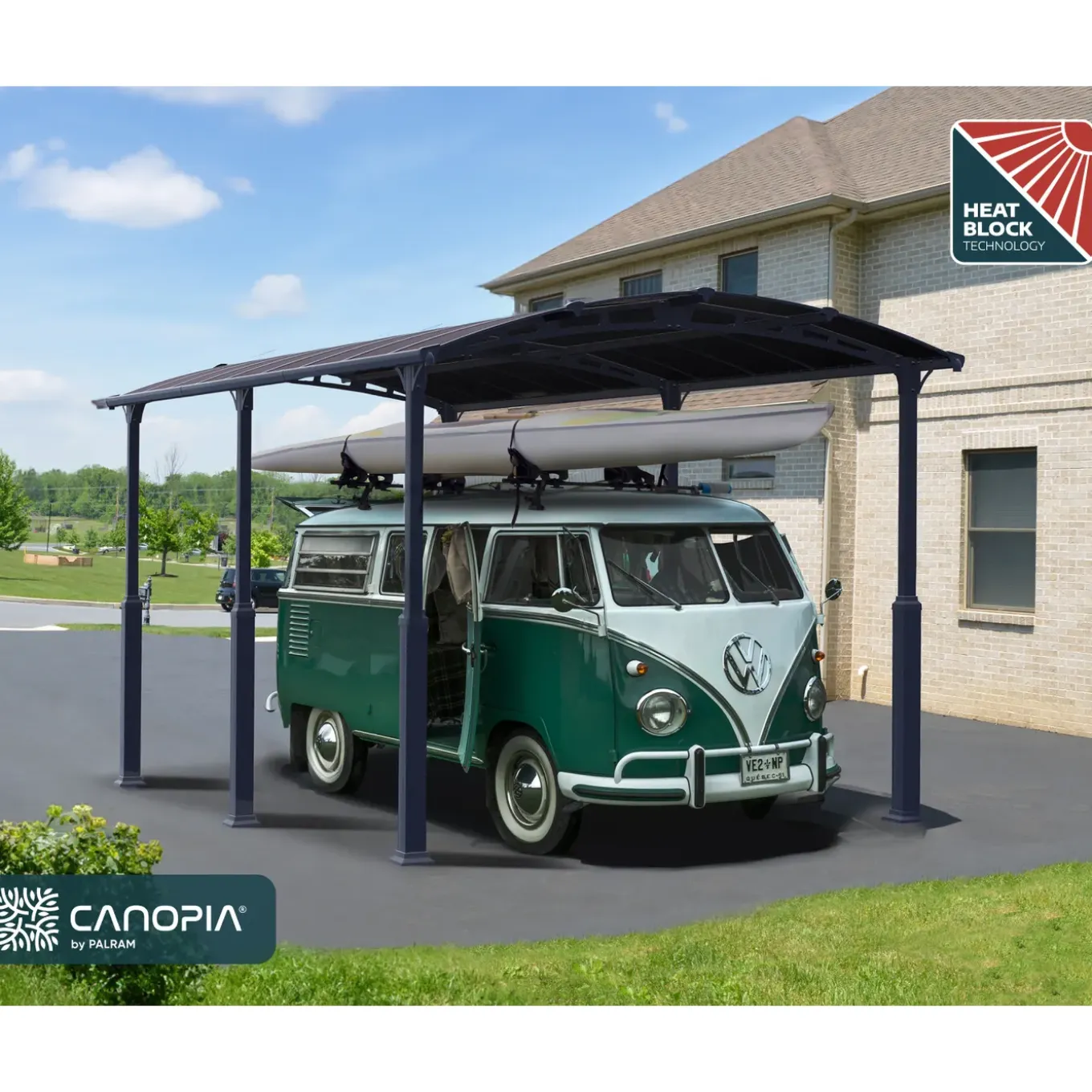 Palram | Canopia - Carport Camper Alpine - Grijs - 650x360x307cm