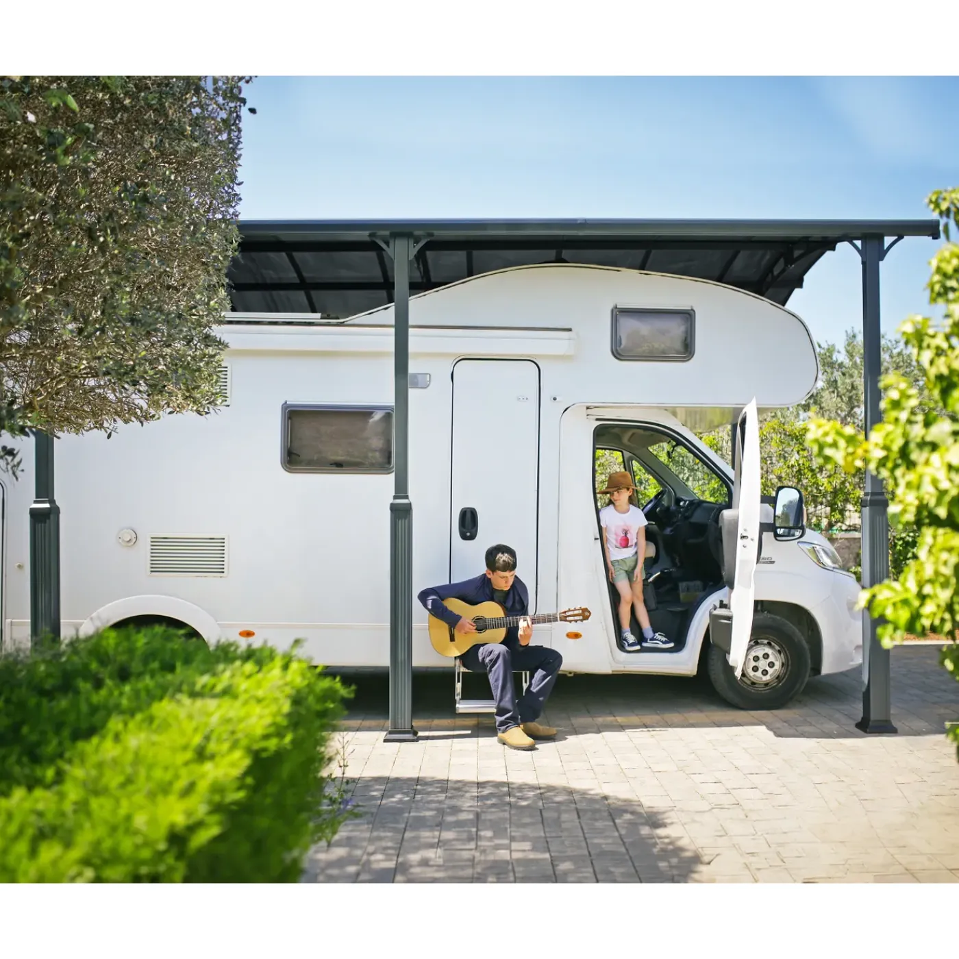 Canopia Palram | - Carport Camper Alpine - Grijs - 863x360x307cm