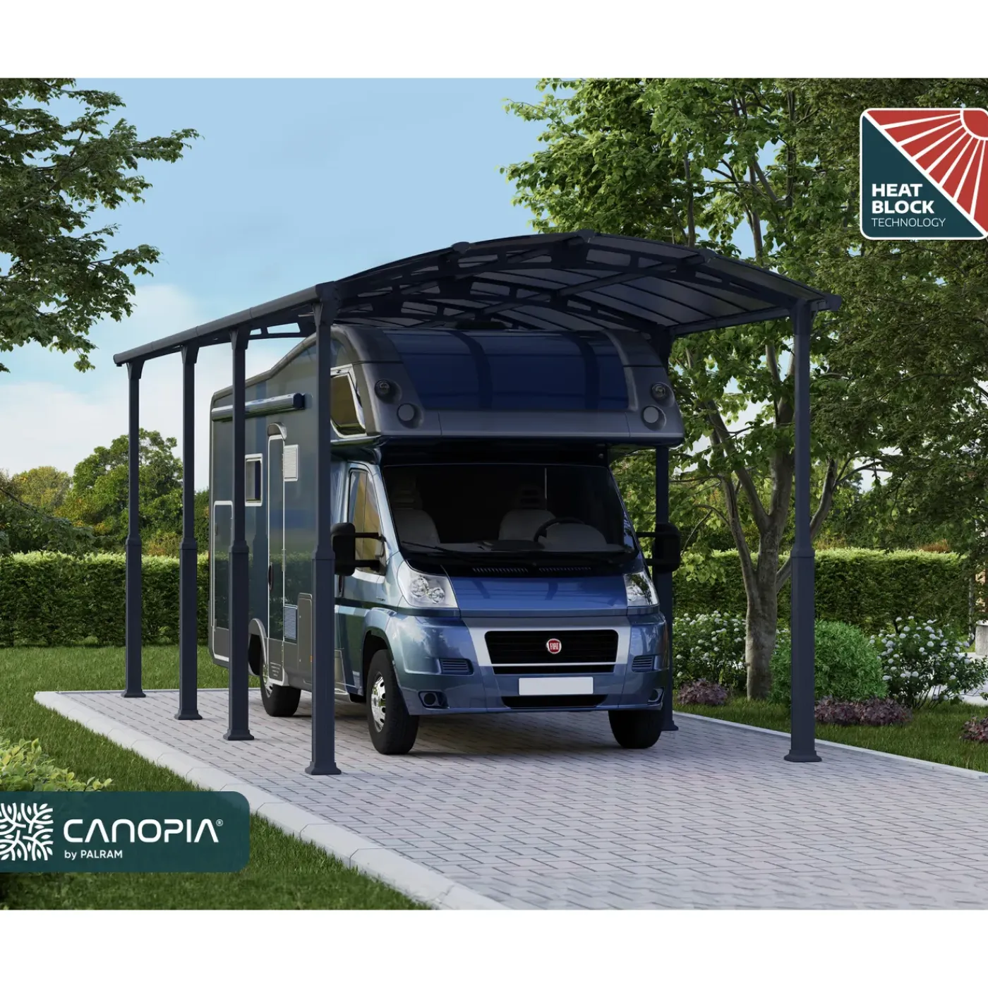Canopia Palram | - Carport Camper Alpine - Grijs - 863x360x307cm
