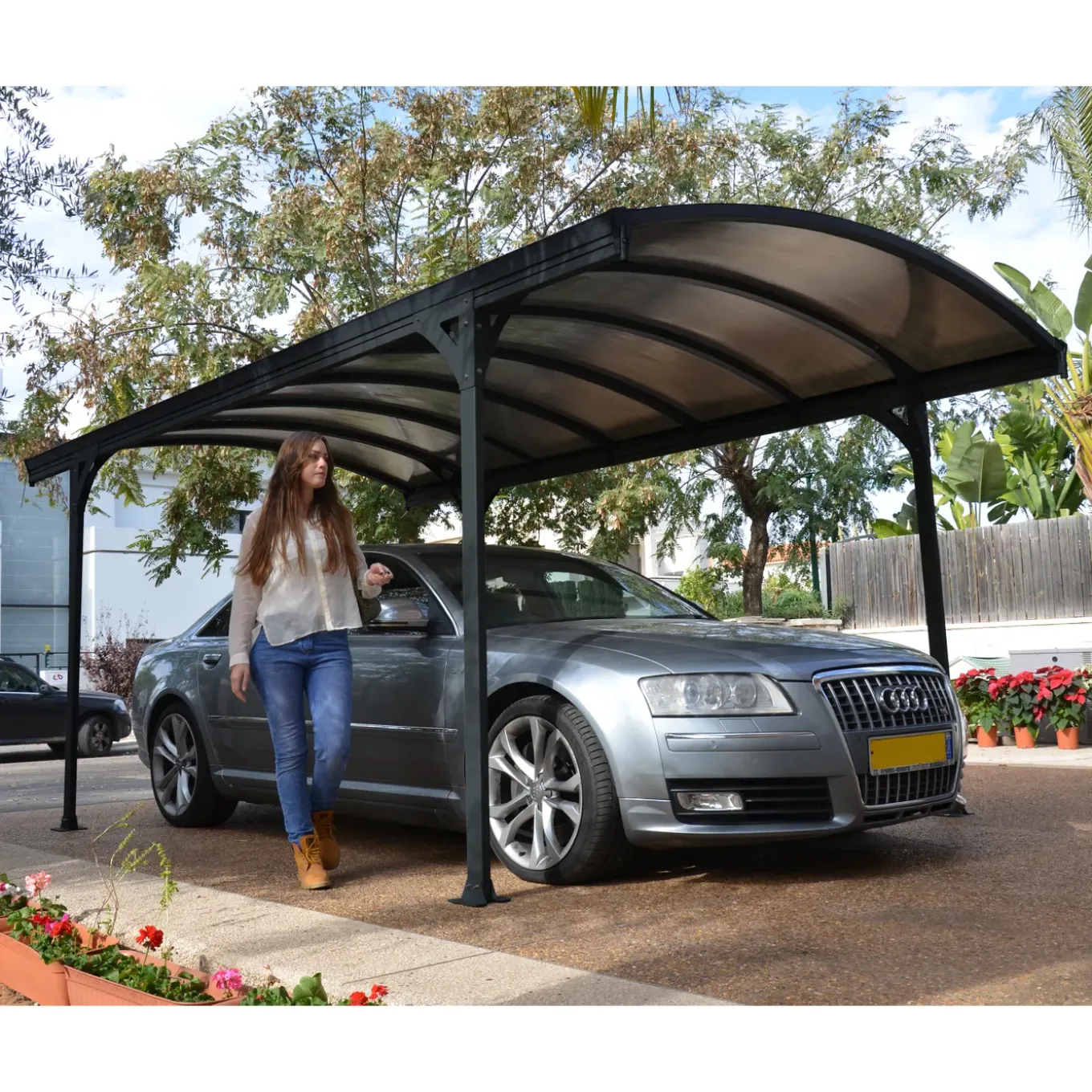 Palram | Canopia - Carport Vitoria - Enkel - Donkergrijs/brons 5,01x2,91m