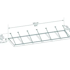 Canopia Palram | - Deur en Veranda Luifel Sophia XL - Grijs - 565x140cm