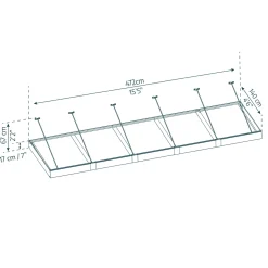 Canopia Palram | - Deur en Veranda Luifel Sophia XL - Helder 472x140x67cm