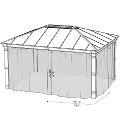 Palram | Canopia - Gaasset voor tuinpaviljoen Dallas 4900
