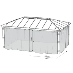 Canopia Palram- gaasset voor tuinpaviljoen Dallas 6100