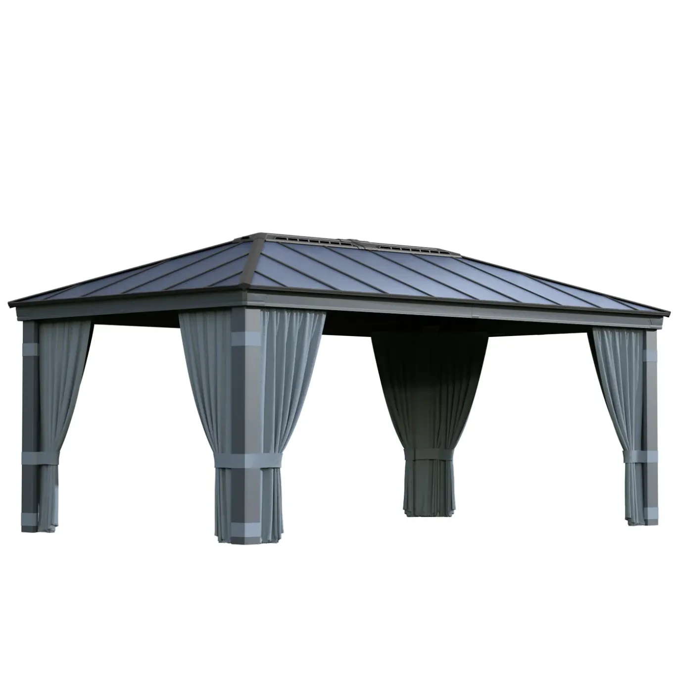 Palram-Canopia gordijnset voor tuinpaviljoen Dallas 6100 (4st)