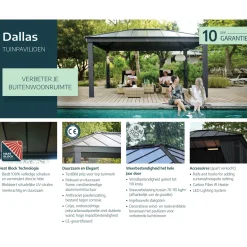 Palram | Canopia - Paviljoen Dallas - Antraciet - 4,2x4,9m