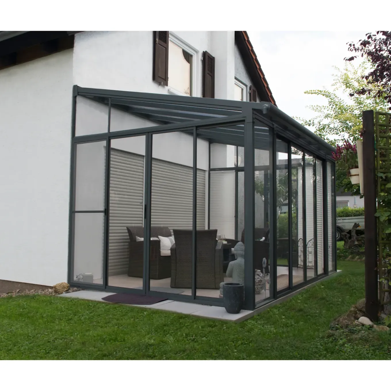 Palram - Canopia Serre, Veranda en Solarium SanRemo - Helder - Donkergrijs - 425x294cm