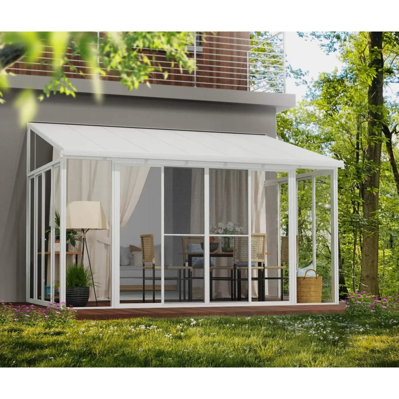 Canopia Palram - Serre, Veranda en Solarium SanRemo - Helder - Wit - 425x294cm