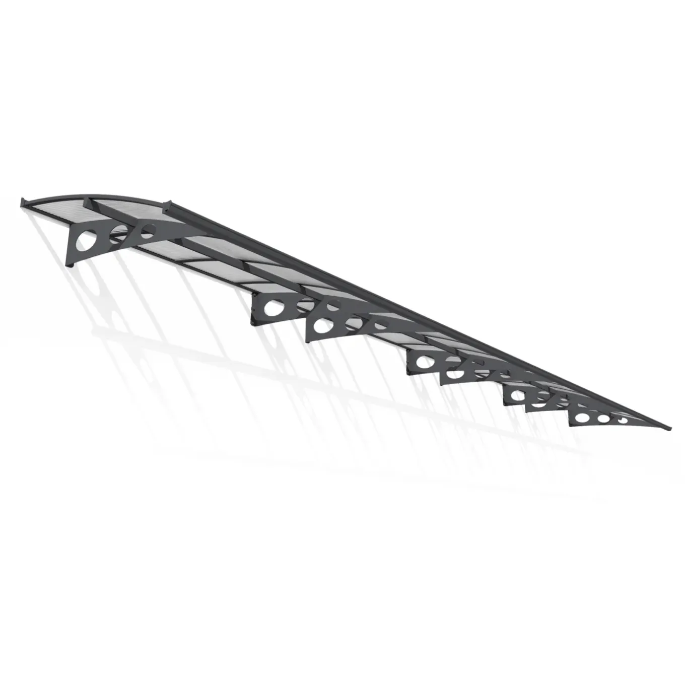 Palram | Canopia - veranda- en deurluifel Herald - Helder/Grijs - 892X139cm