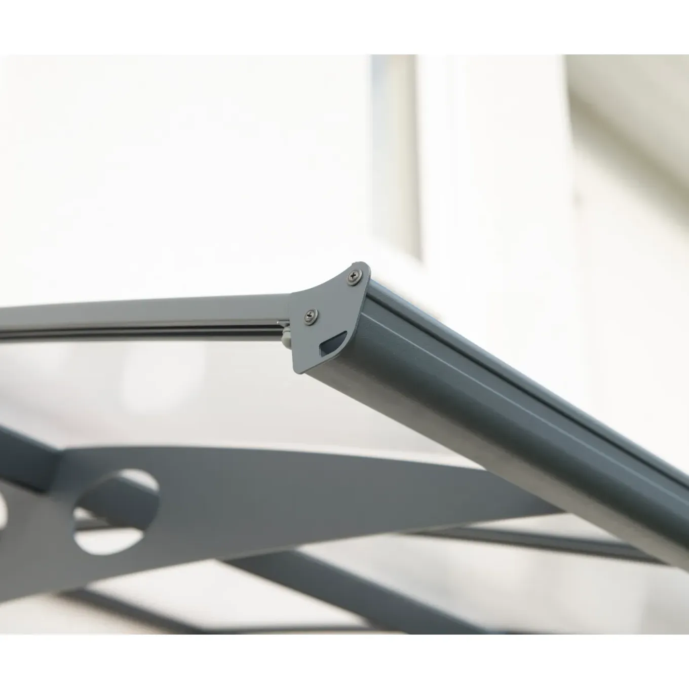 Palram | Canopia - veranda- en deurluifel Herald - Helder/Grijs - 892X139cm