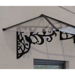 Canopia Palram | - Veranda- en deurluifel Lily - Helder - Zwart - 70x88x421cm