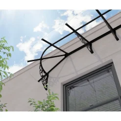 Canopia Palram | - Veranda- en deurluifel Lily - Helder - Zwart - 70x88x319cm