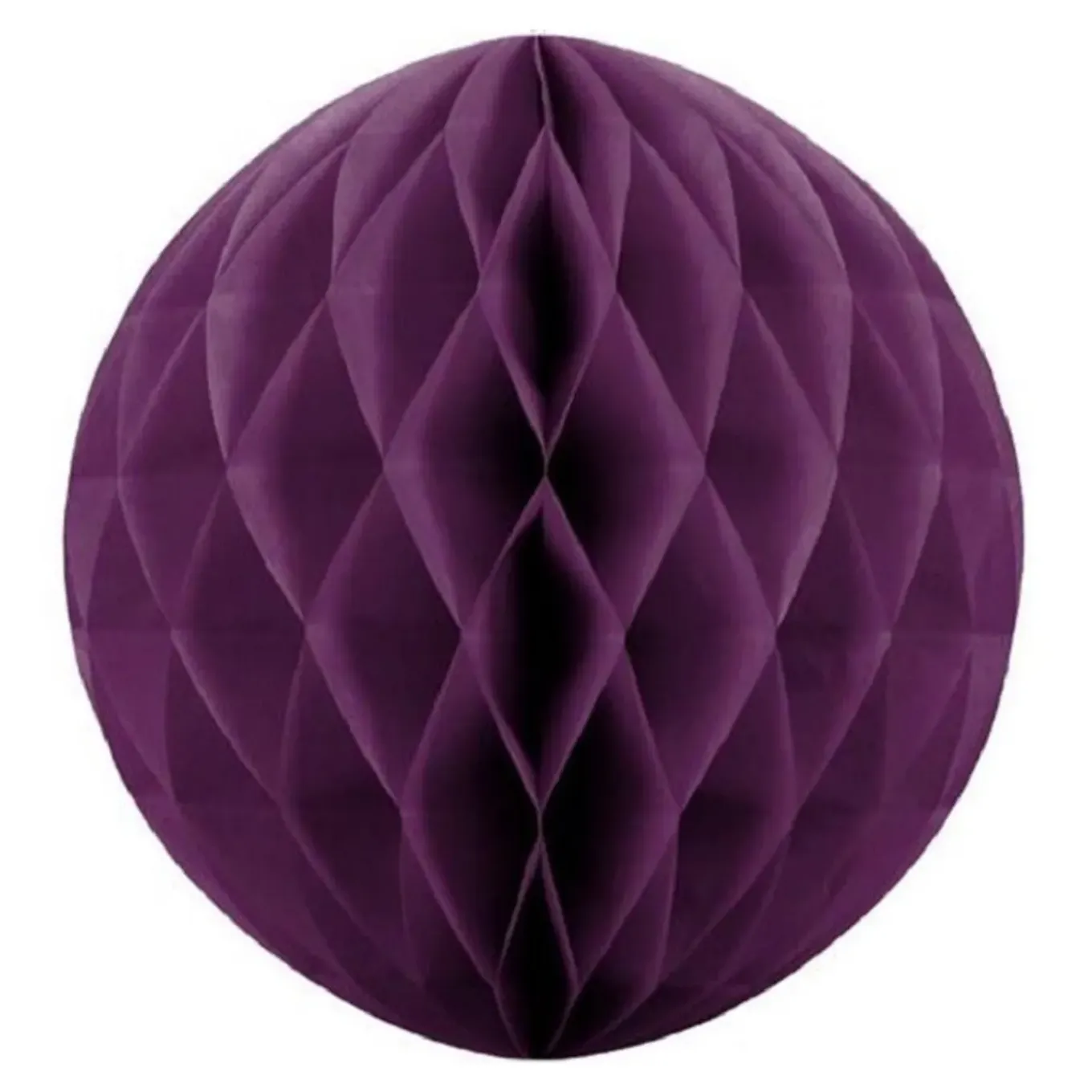 Papieren Kerstballen - Aubergine Paars - 10 Cm - Versiering