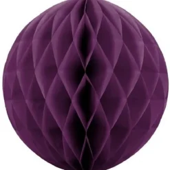 Papieren Kerstballen - Aubergine Paars - 10 Cm - Versiering