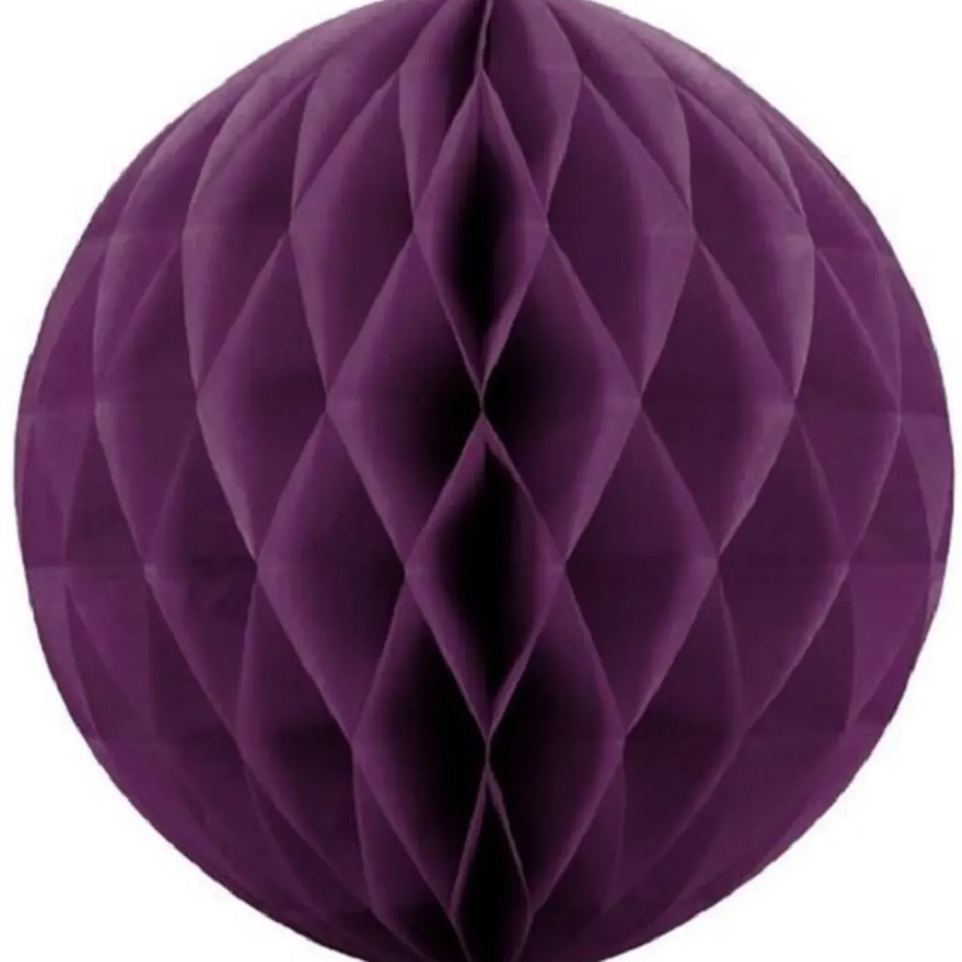 Papieren Kerstballen - Aubergine Paars - 10 Cm - Versiering