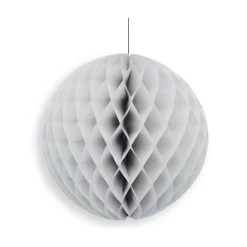 Papieren Kerstballen - Grijs - 10 Cm - Versiering