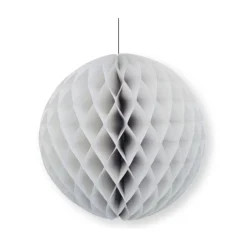 Papieren Kerstballen - Grijs - 10 Cm - Versiering