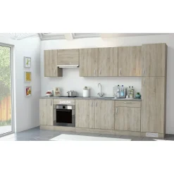 Overig Paprika kast voor oven 60cm geborsteld eik melamine