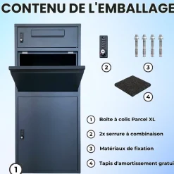 ParcelXL - Pakketbrievenbus met apart Postvak - Anti-diefstal - Vrijstaande Pakketbox