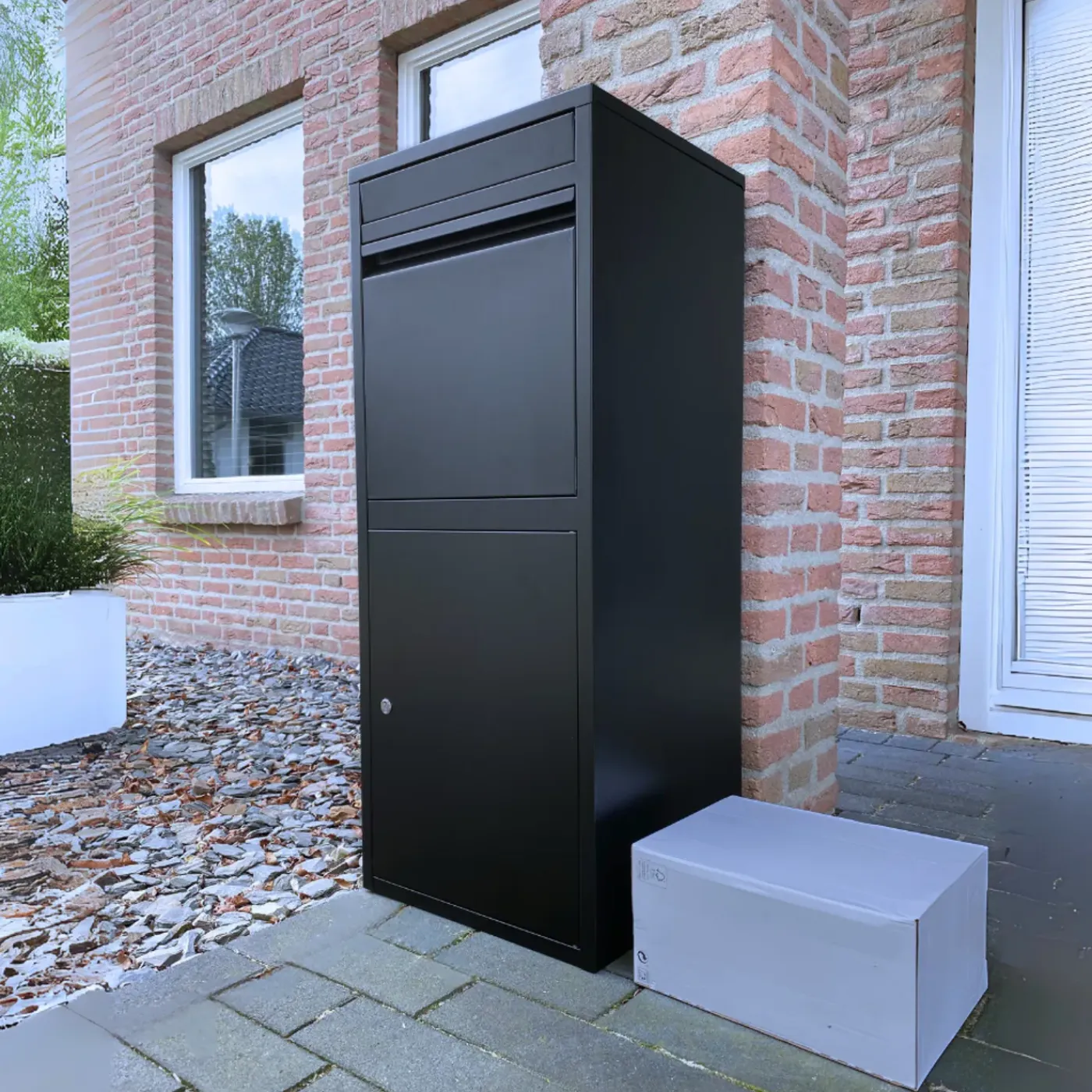 ParcelXL ® - Pakketbrievenbus - Pakketbox - Vrijstaand - Brievenbus Hangend - Zwart - XXL - Post