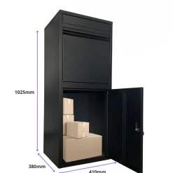 ParcelXL ® - Pakketbrievenbus - Pakketbox - Vrijstaand - Brievenbus Hangend - Zwart - XXL - Post