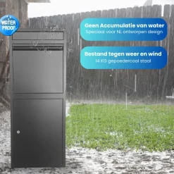 ParcelXL ® - Pakketbrievenbus - Pakketbox - Vrijstaand - Brievenbus Hangend - Antraciet - XXL - Post
