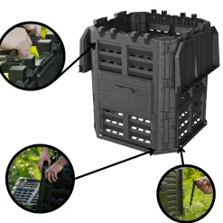 Patrol Compostbak 2x 360 L - 2 Stuks - Compostvat - Zwart