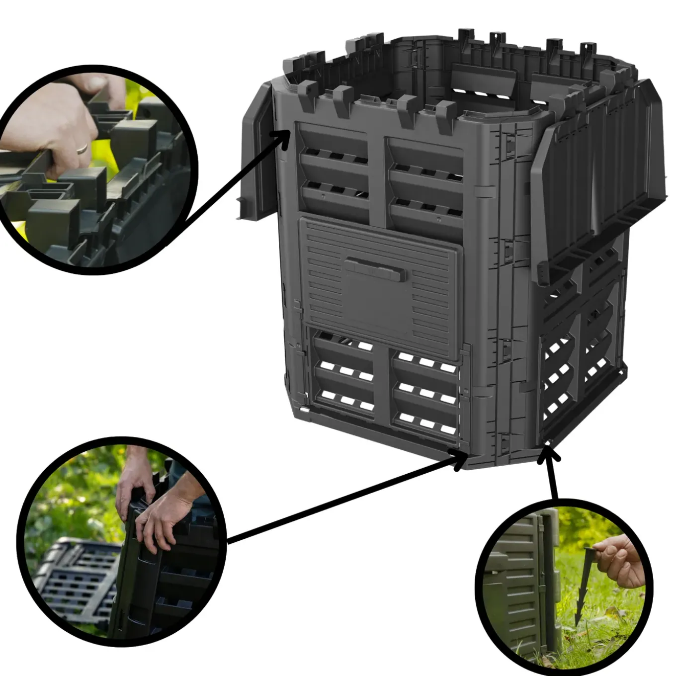 Patrol Compostbak 2x 360 L - 2 Stuks - Compostvat - Zwart