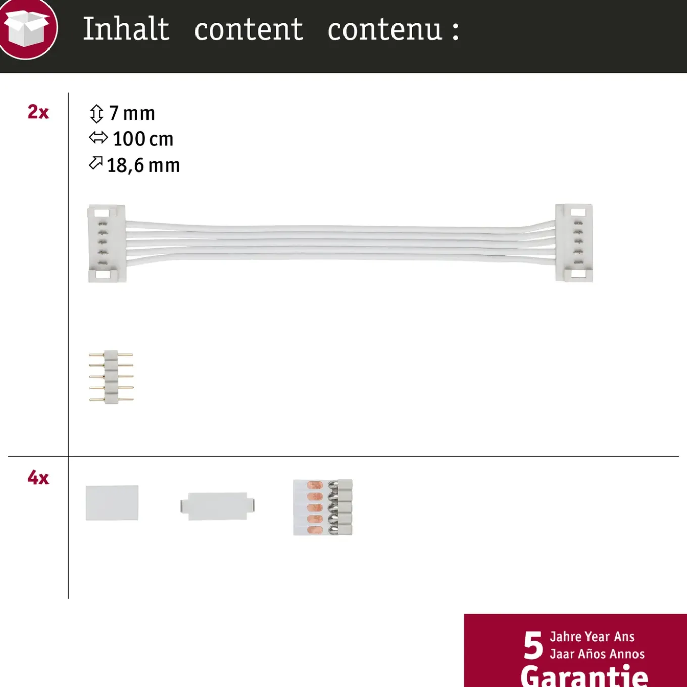 Paulmann Function MaxLED universele connector wit - 2 stuks