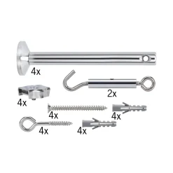 Paulmann kabelsysteem Light & Easy chroom met afbuigelement 4st.