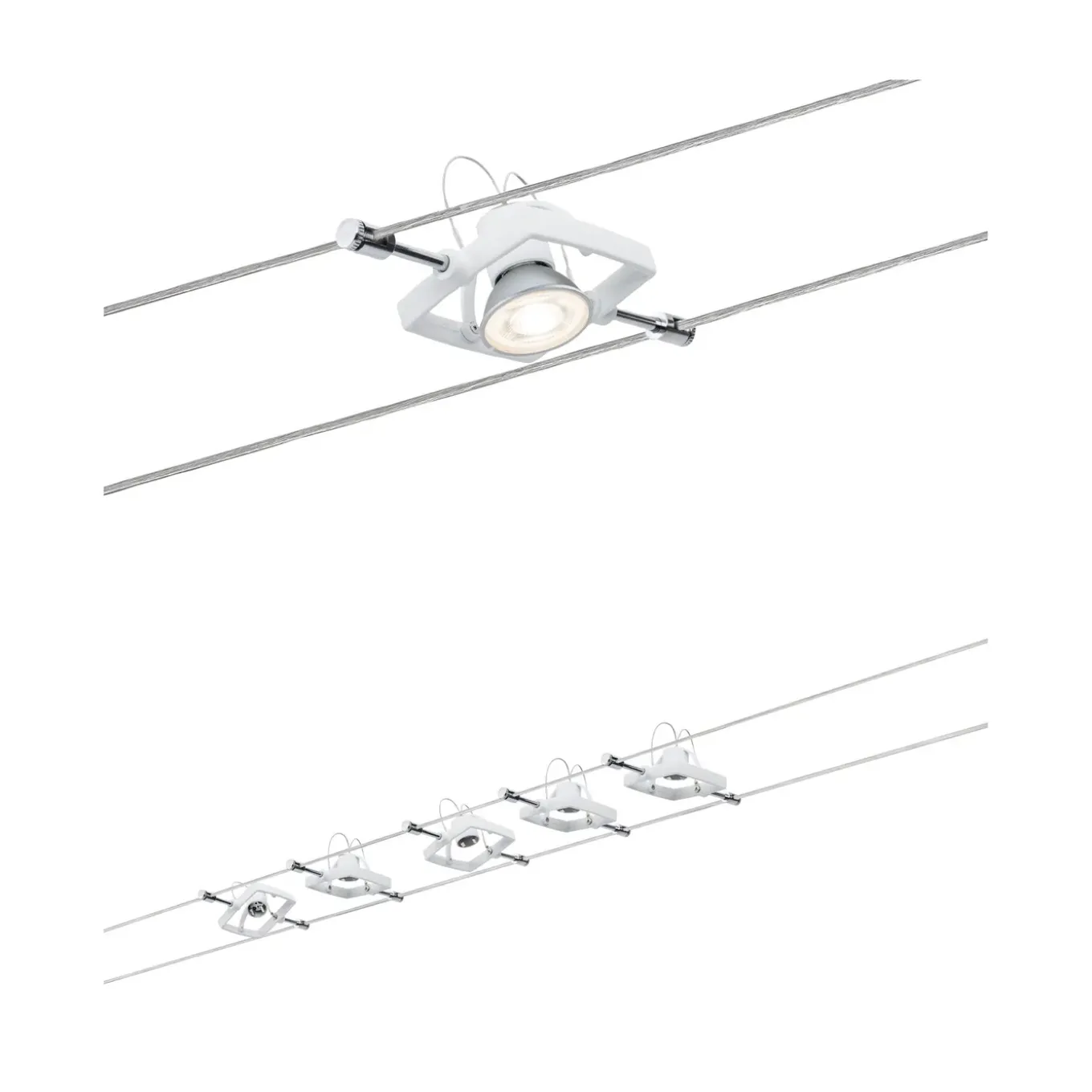 Paulmann Kabelsysteem Set Mac II - Wit - GU5.3 - Metaal - max. 5x10W