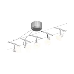 Paulmann kabelsysteem set Sheela mat chroom opaal GU5,3