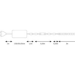 Paulmann ledstrip Function SimpLED 3m warmwit dimbaar schakelbaar 33W