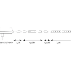 Paulmann ledstrip Function SimpLED 1,5m neutraal wit dimbaar schakelbaar 17W
