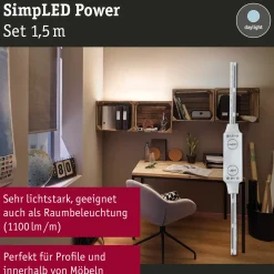 Paulmann ledstrip Function SimpLED 1,5m neutraal wit dimbaar schakelbaar 17W