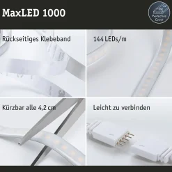Paulmann ledstrip MaxLED 1000 1,5m basisset warmwit gecoat 20W