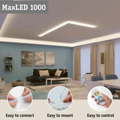 Paulmann ledstrip MaxLED 1000 1,5m basisset warmwit gecoat 20W