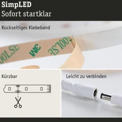 Paulmann ledstrip SimpLED 7,5m daglicht 20W