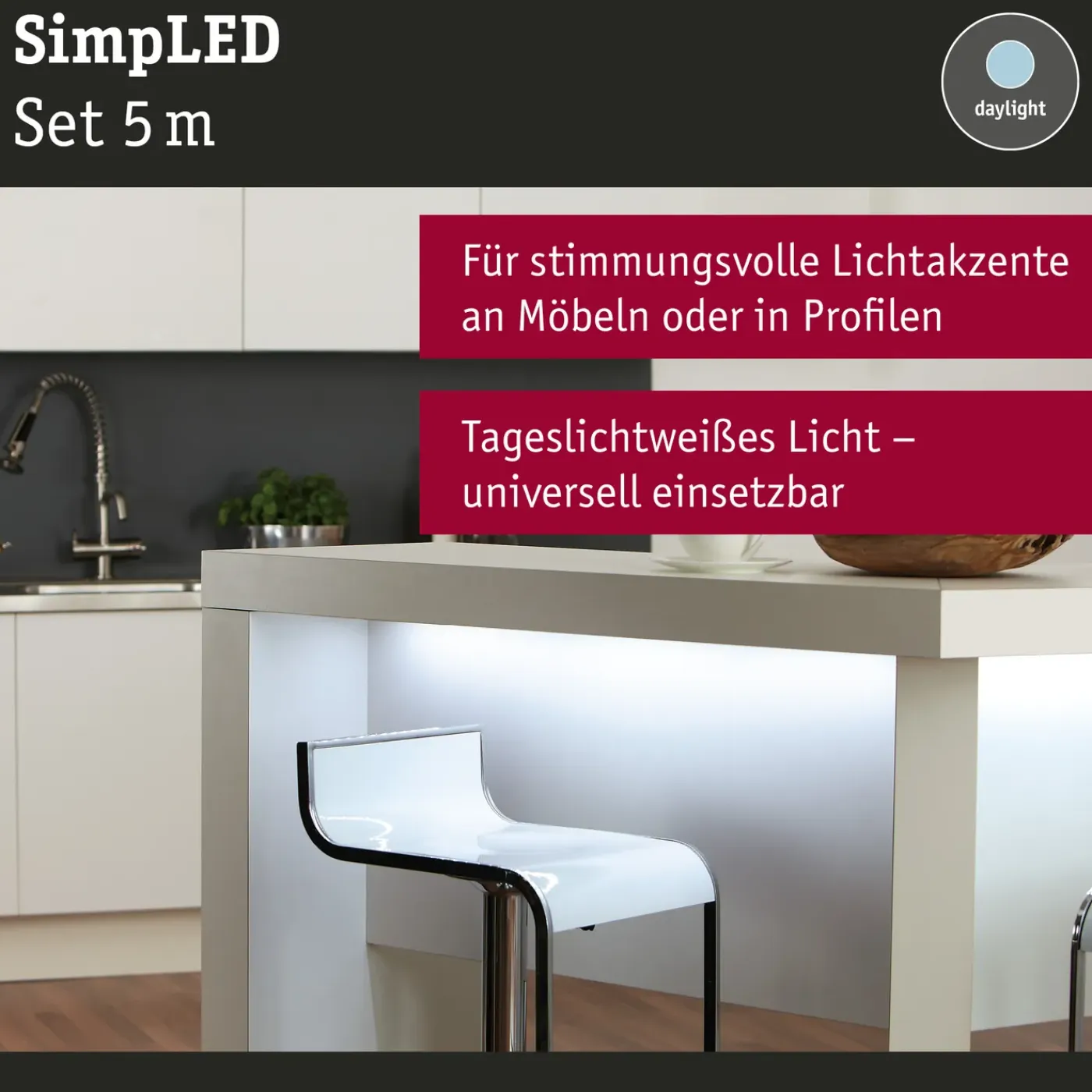 Paulmann ledstrip SimpLED 5m daglicht 17W