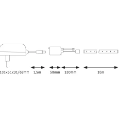 Paulmann ledstrip SimpLED 10m RGB 28W